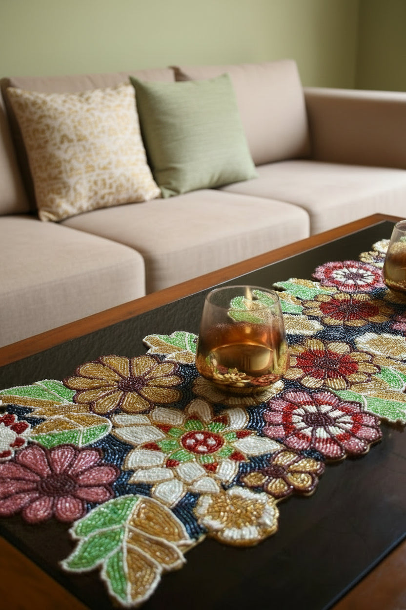 Vibrant Beaded Runner