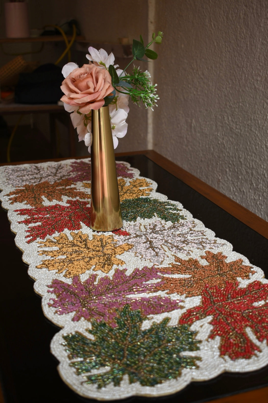 Autumn themed Beaded Runner