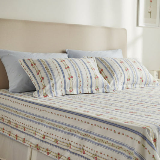 ENGLISH ROSE - Flat sheet - King Size Premium cotton bedsheet