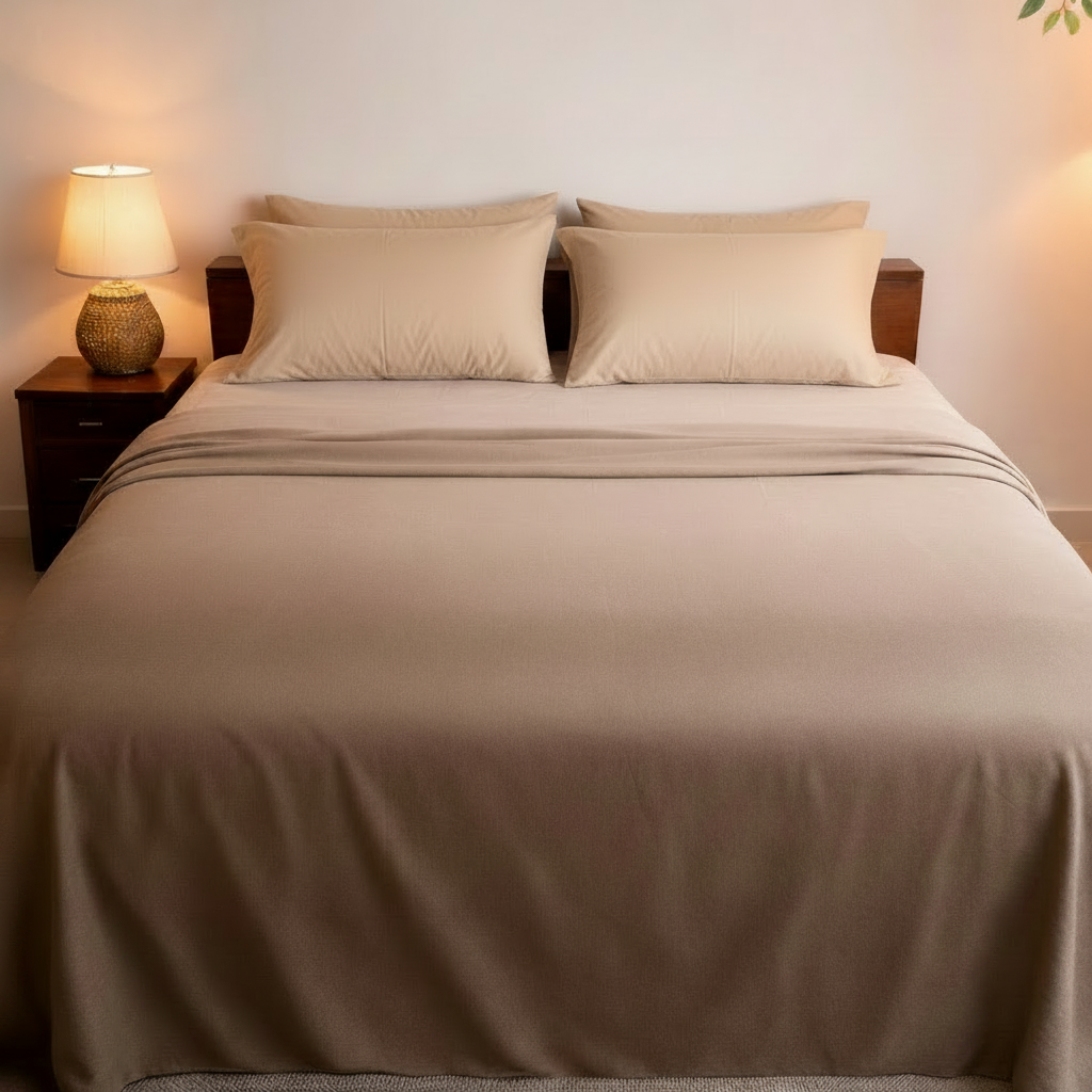 CHOCOLATE DRIFT Kingsize Bed- set, Flatsheet