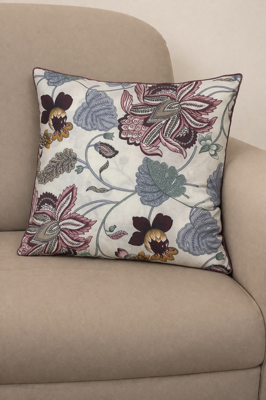 Floral Maroon Cushion Cover