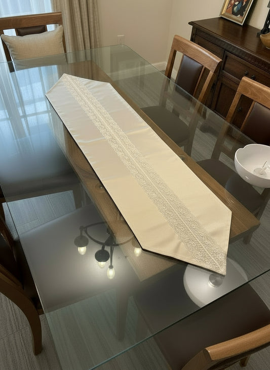 Satin Lace Table runner