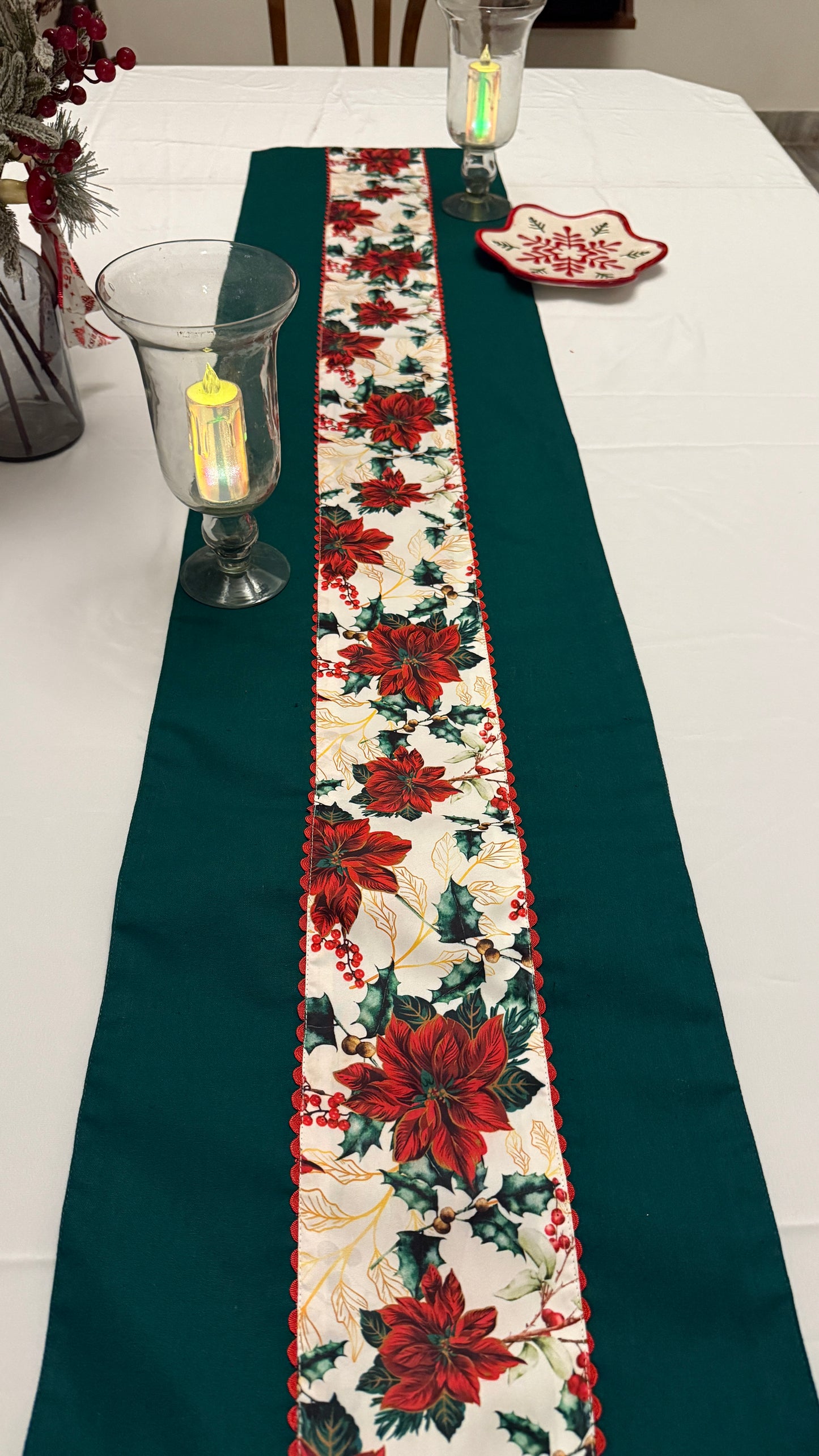 Poinsettia Runner available in two colours