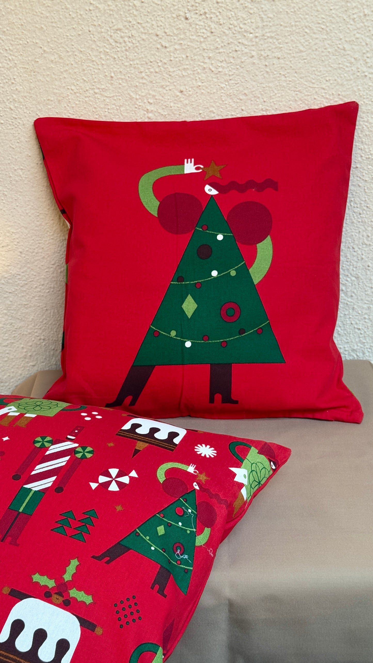 Double sided Christmas Print Cushion Cover