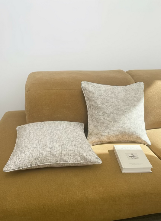 Jacquard Satin with a crocodile leather print - Set of 2