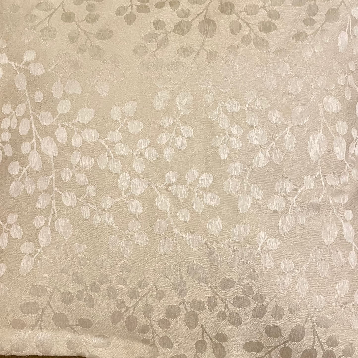 Cream Self-Print Satin Cushion Cover - Set of 2