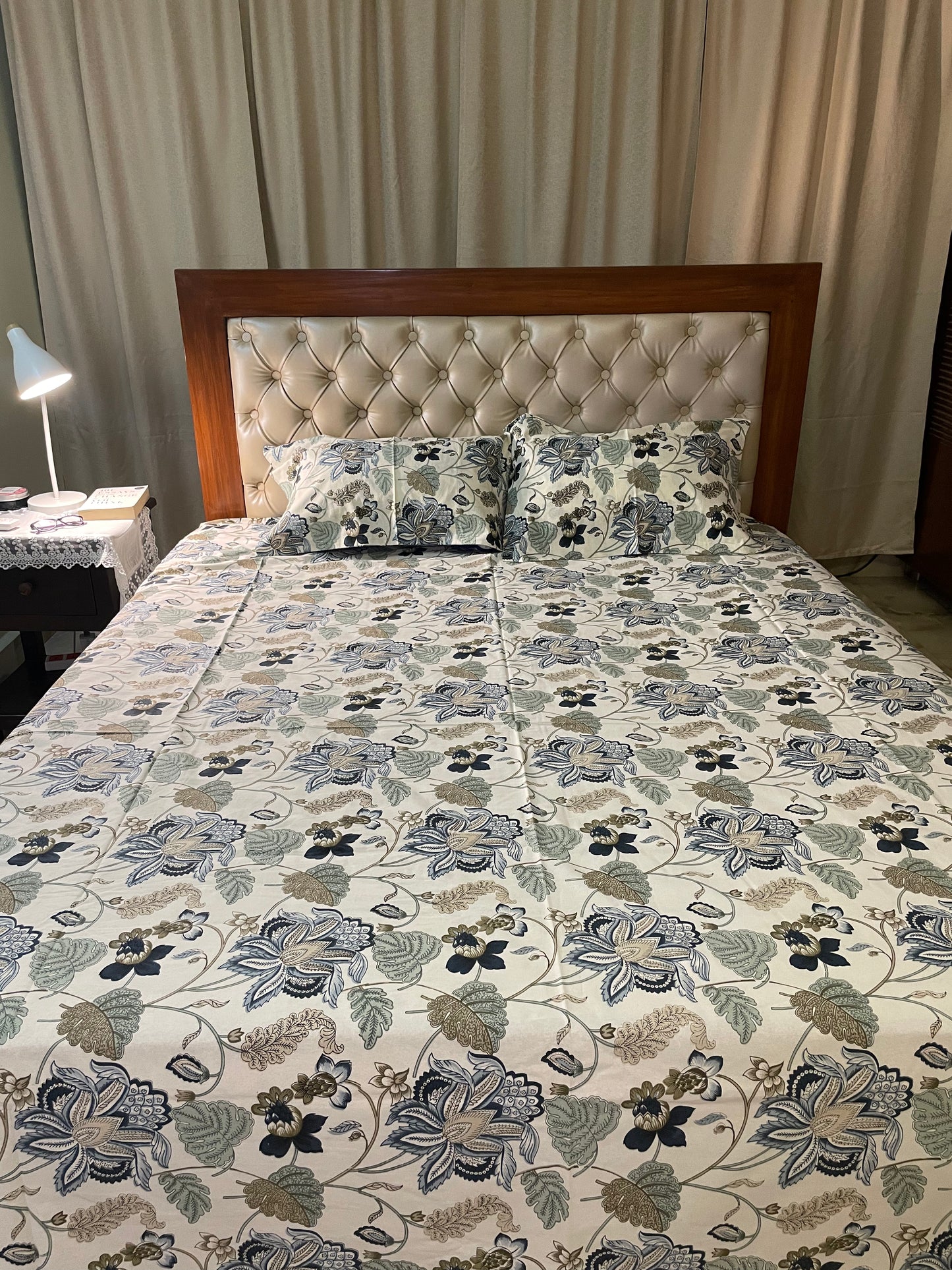 Floral Blue Bed Linen Set