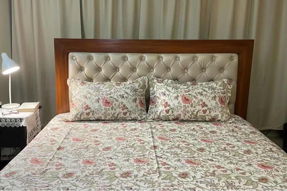 Peach Meadow Bed sheet with 2 pillow covers