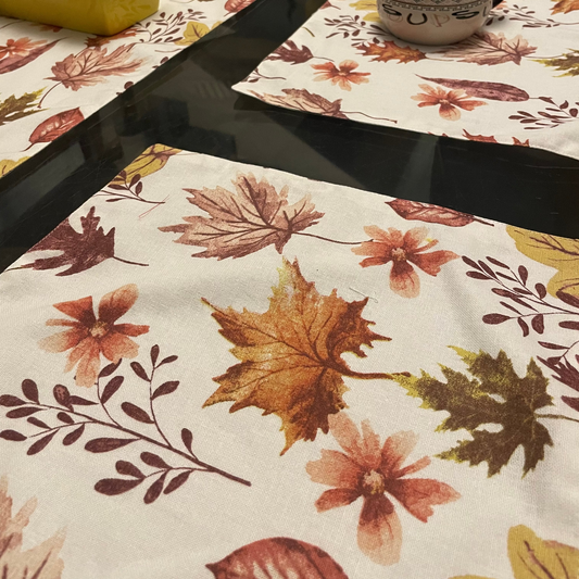 Autumn Leaf Table Mats -Set of 6 and 4