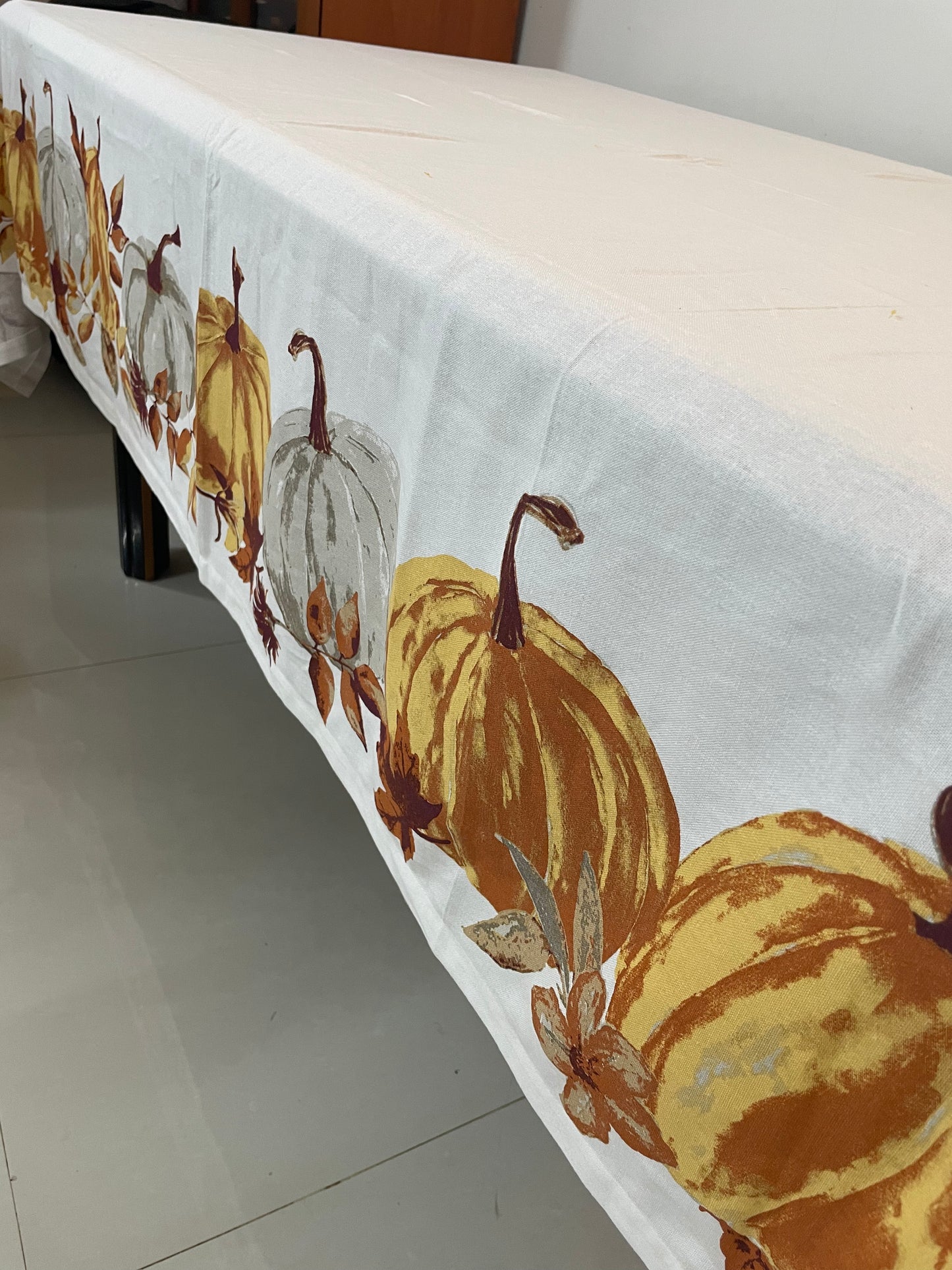 Pumpkin Print Table Cloth.