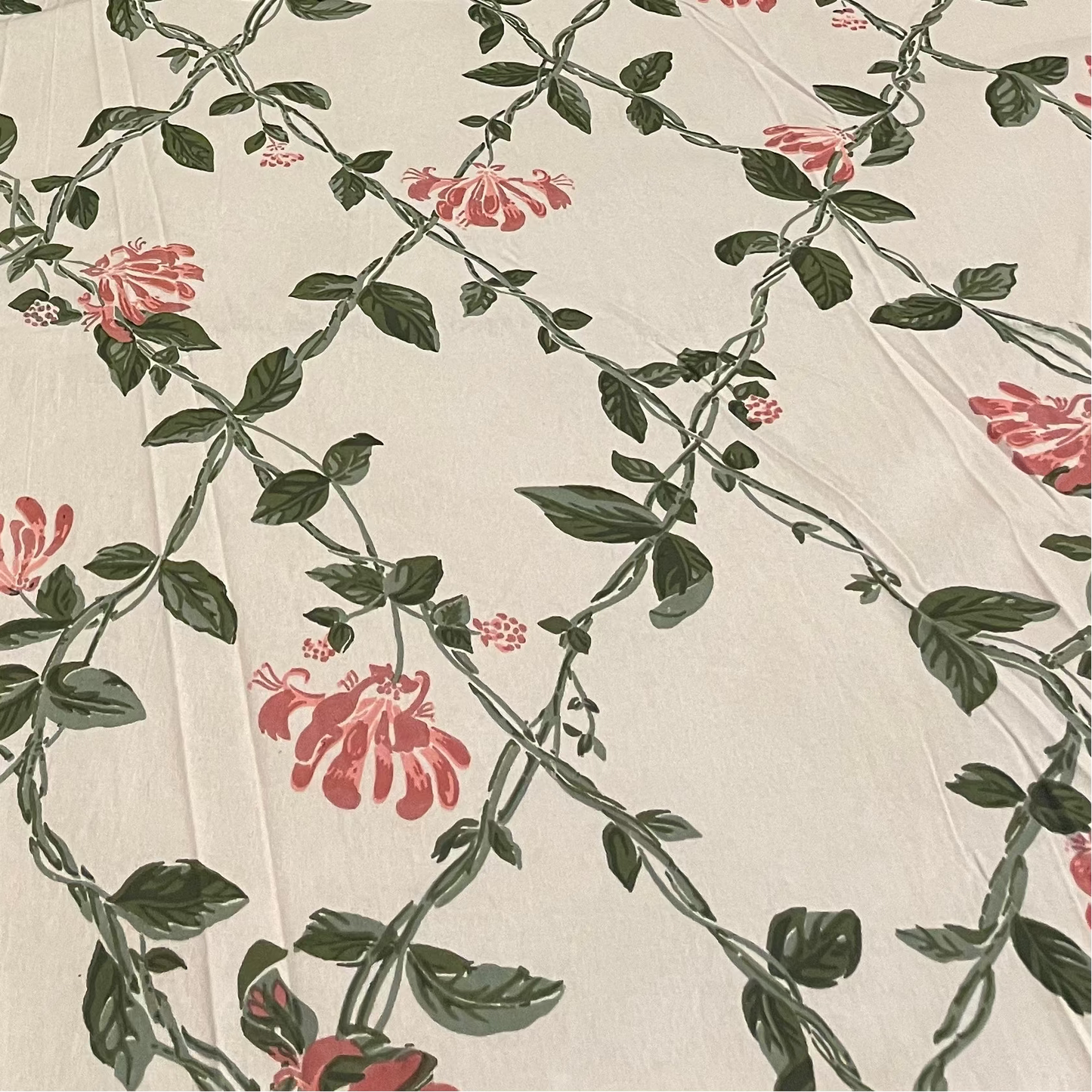 Blooming vines (Yellow Border)- Set of one Bedsheet and 2 pillow covers