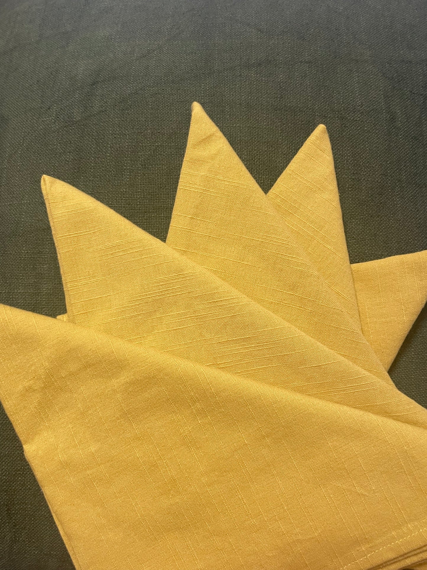 Yellow Mustard Table Napkins - Set of Six