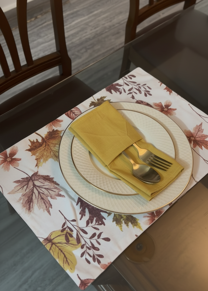 Yellow Mustard Table Napkins - Set of Six