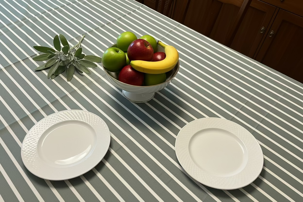 Sage stripes Table Cloth