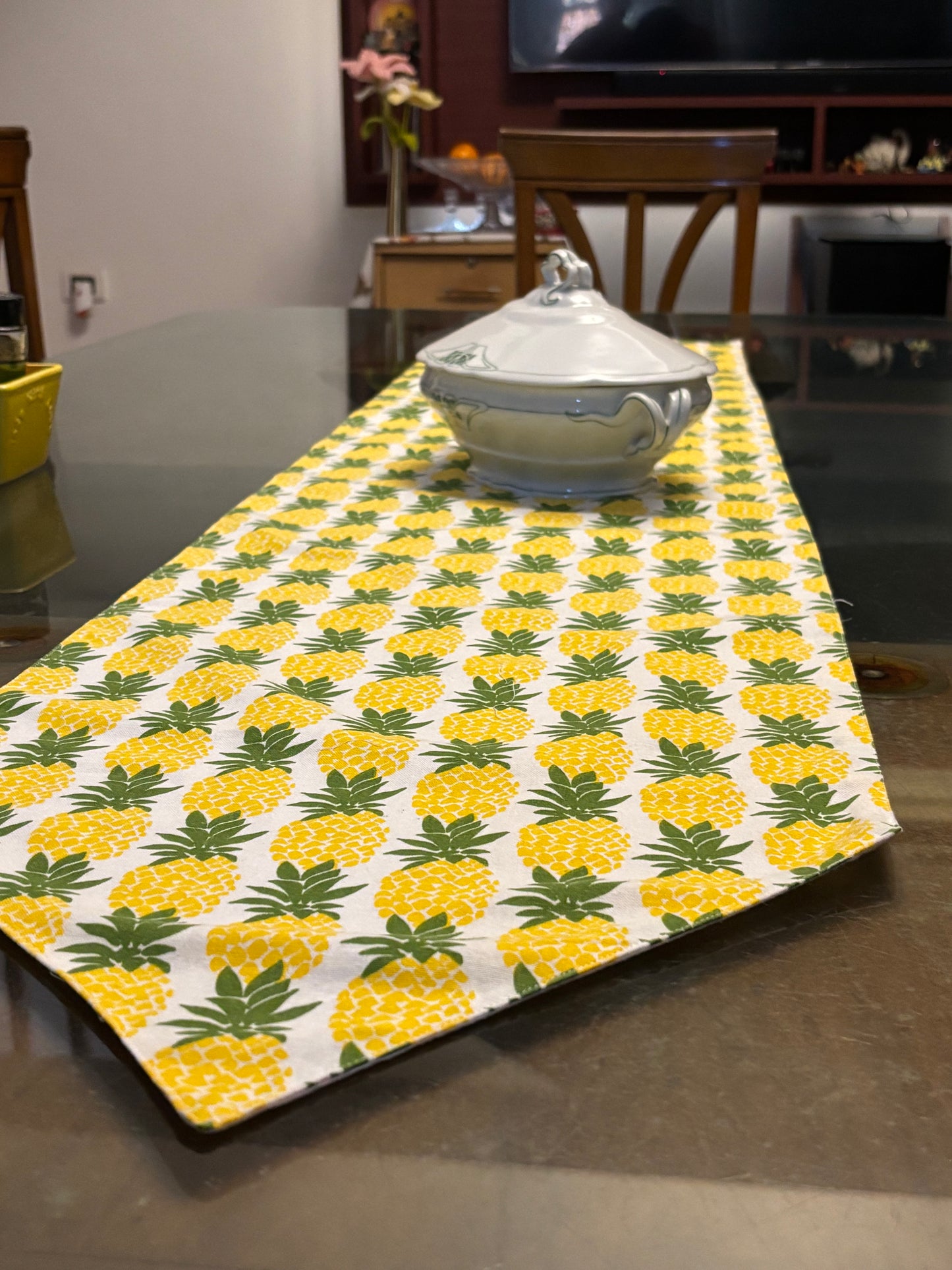 Pineapple Print Table Runner